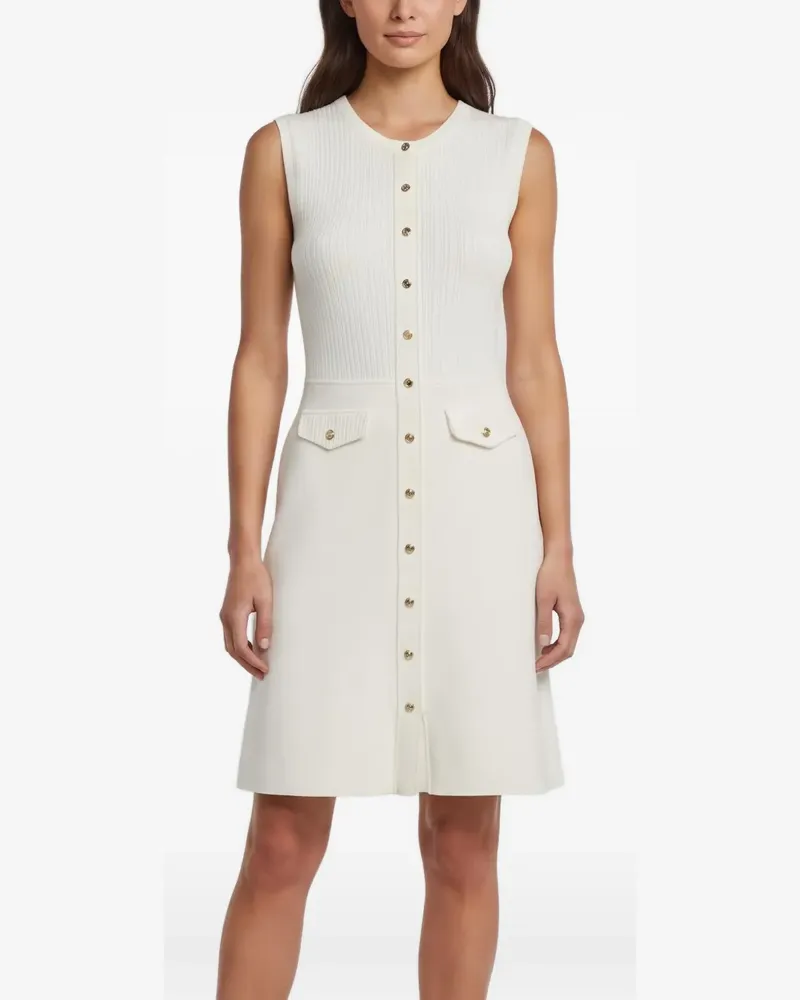 Sandro rib-knit sleeveless mini dress - Weiß Weiß