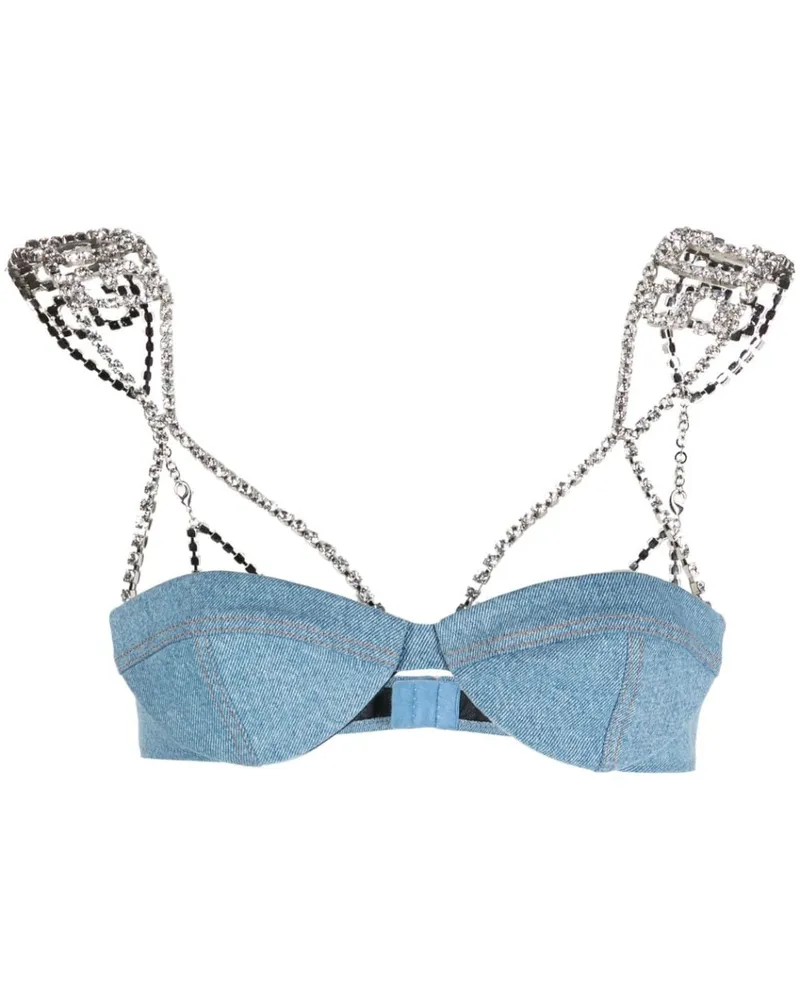 GCDS Verziertes Bralette - Blau Blau