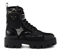 Monolith Bikerstiefel mit Mesh-Tasche - Schwarz