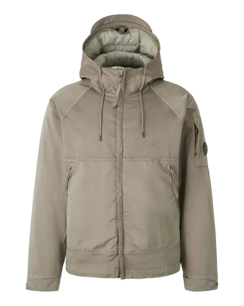C.P. Company lens-detail hooded jacket - Nude Nude