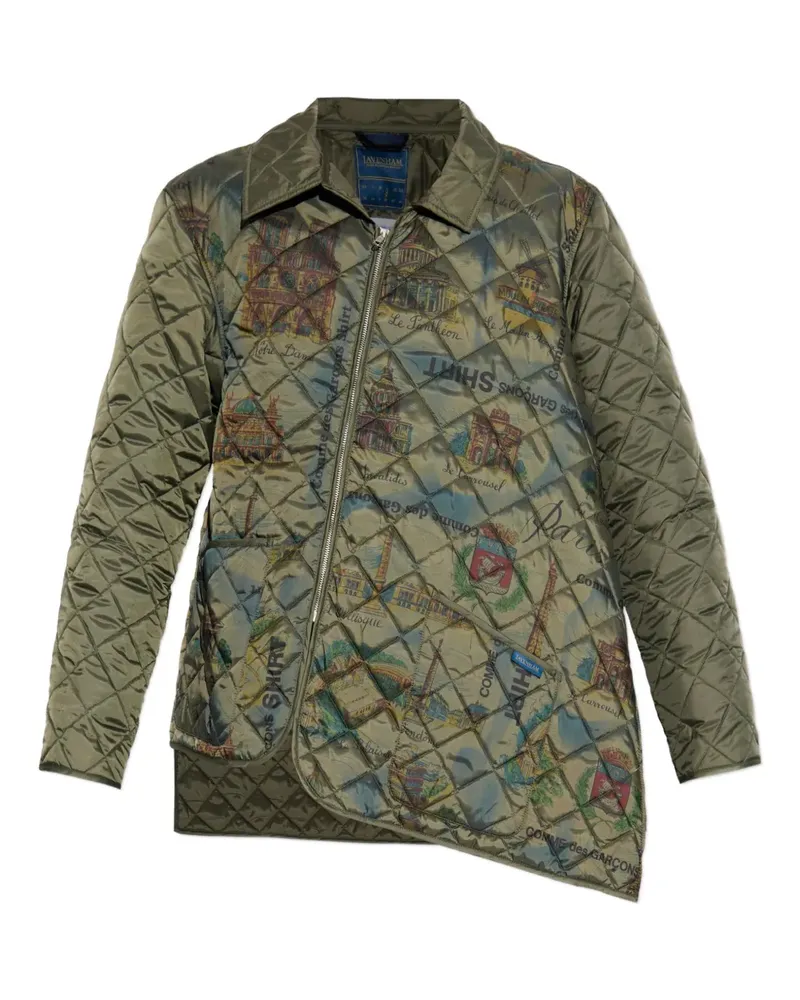 Comme des Garçons x Laveham quilted zip jacket - Grün Grün