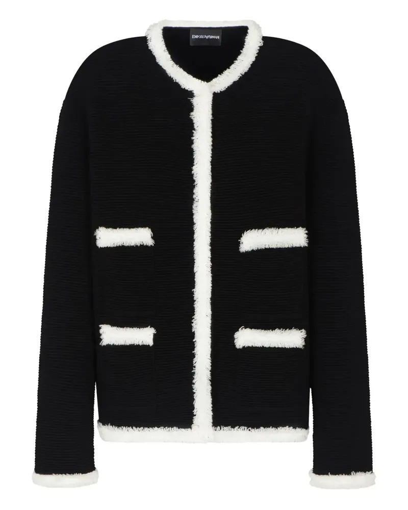 Emporio Armani Ottomam Jacke mit Fransen - Schwarz Schwarz
