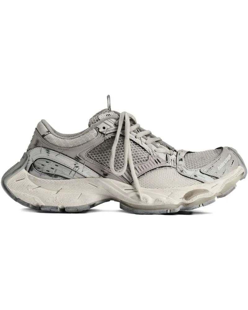 Balenciaga Stapler lace-up mesh sneakers - Grau Grau
