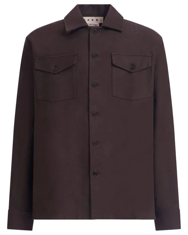 Marni Klassisches Twill-Hemd - Braun Braun