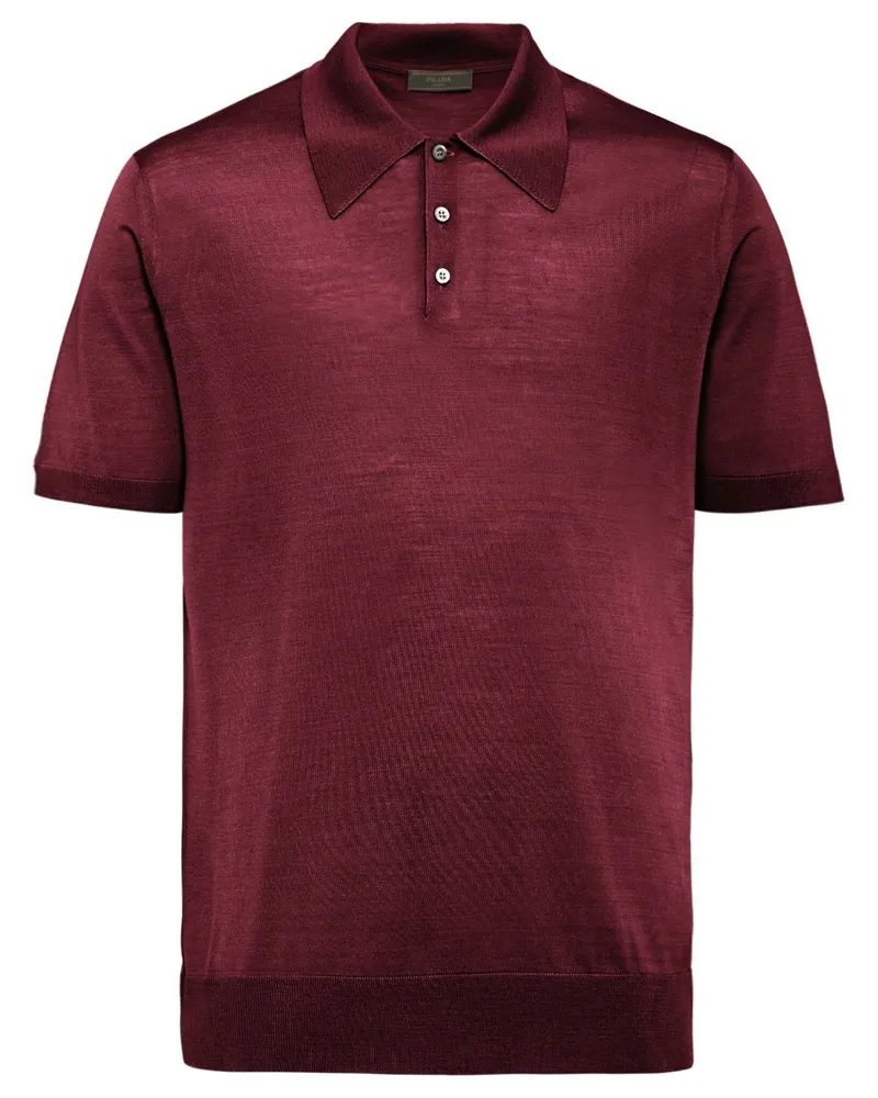 Prada Kurzärmeliges Poloshirt - Rot Rot