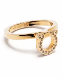 Ferragamo Ring mit Kristallen Gold