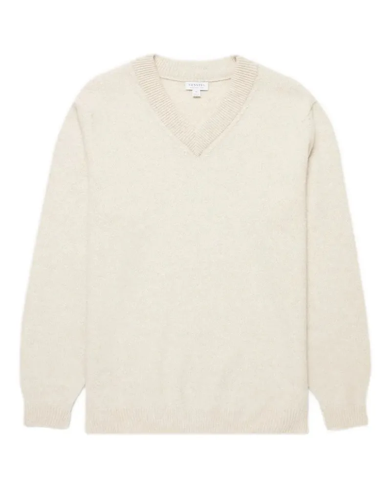 Sunspel Pullover mit V-Ausschnitt - Nude Nude