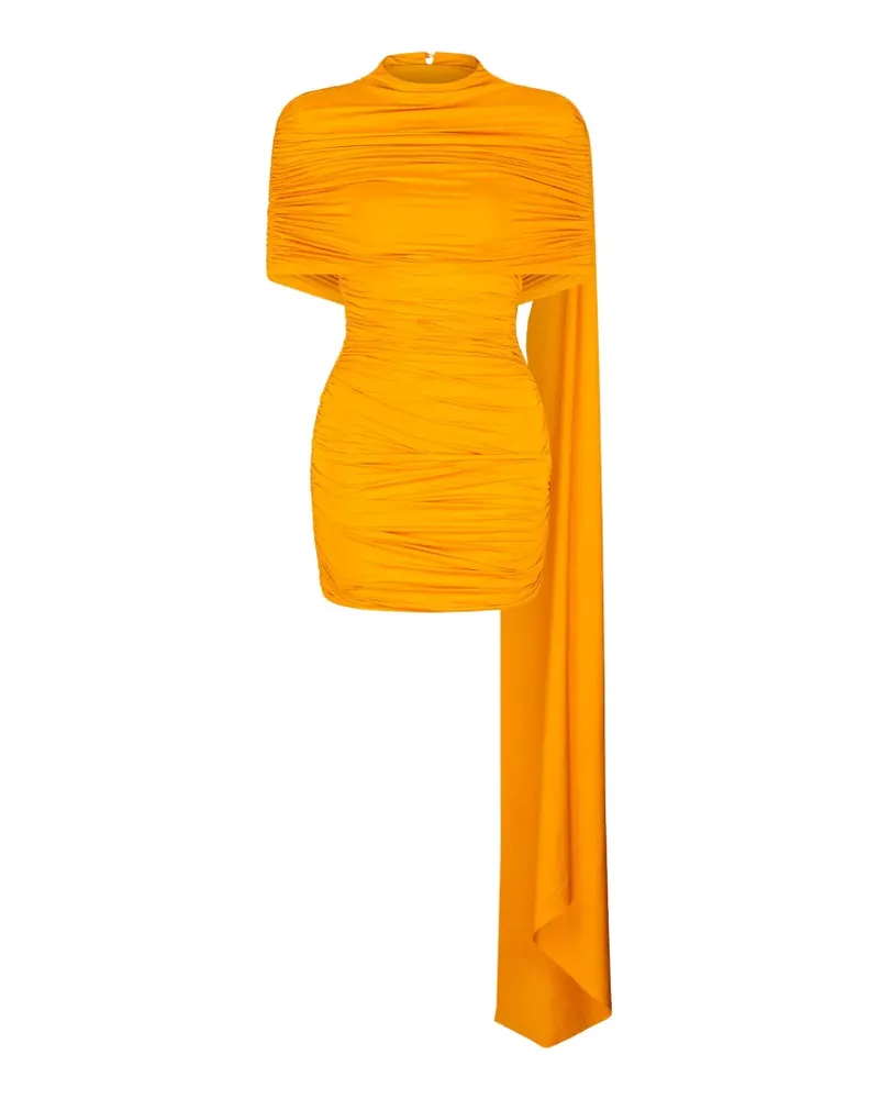 Atoir ruched draped-panel dress - Orange Orange