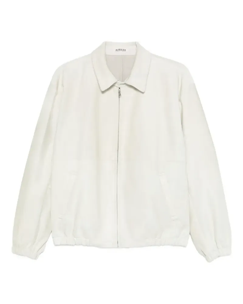 AURALEE calf-hair zip-up blouson - Nude Nude