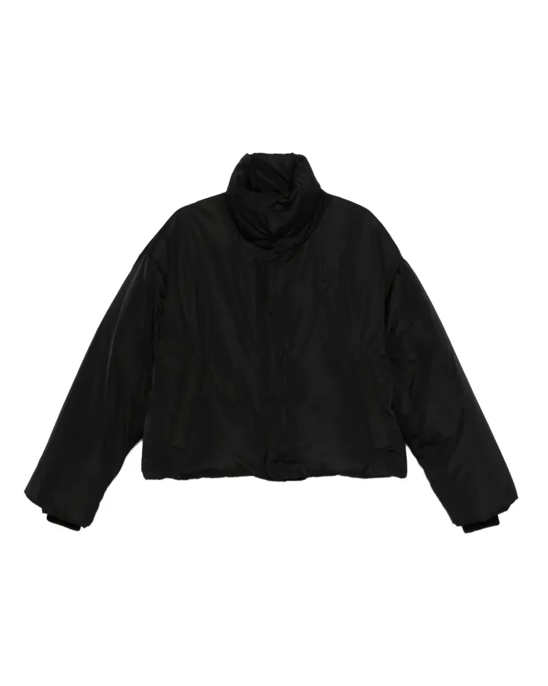 AMI Paris Gefütterte Jacke mit Stehkragen - Schwarz Schwarz