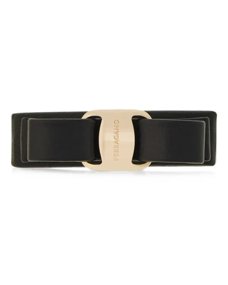 Ferragamo Double Vara bow hair clip - Schwarz Schwarz