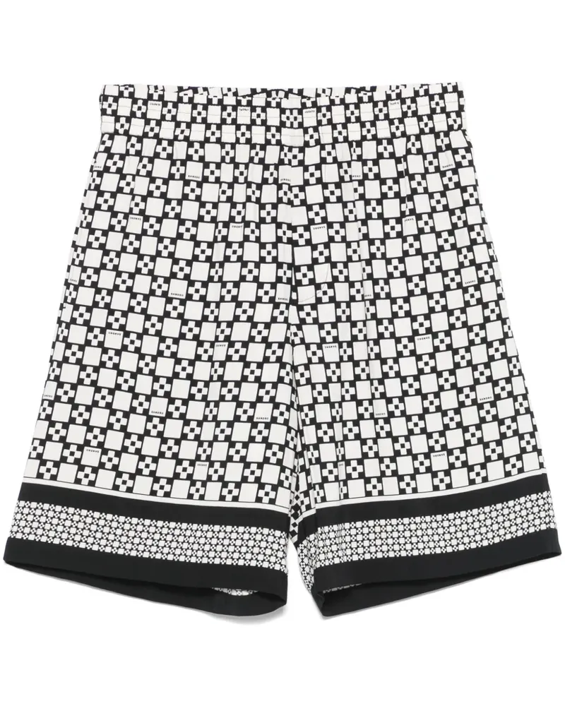 Sandro Square Cross Bermudas - Nude Nude