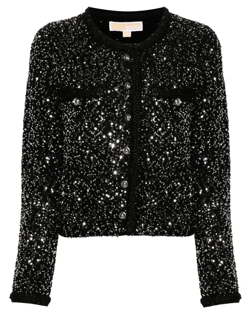 Michael Kors Cardigan mit Pailletten - Schwarz Schwarz