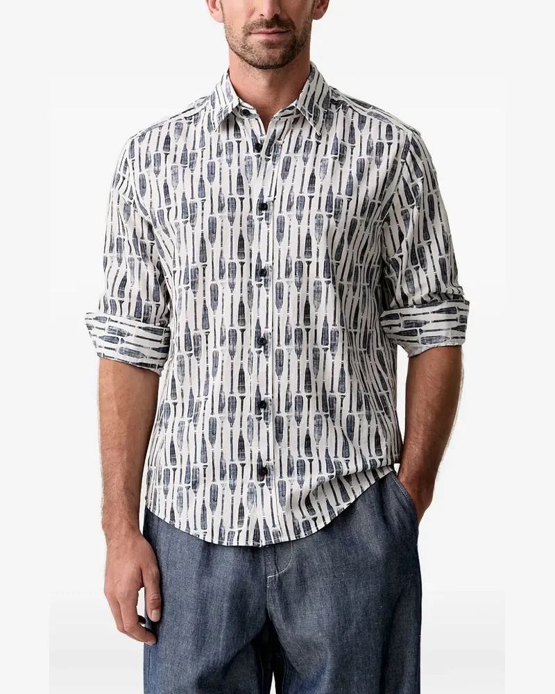 JOOP! oar-print long-sleeve shirt - Weiß Weiß