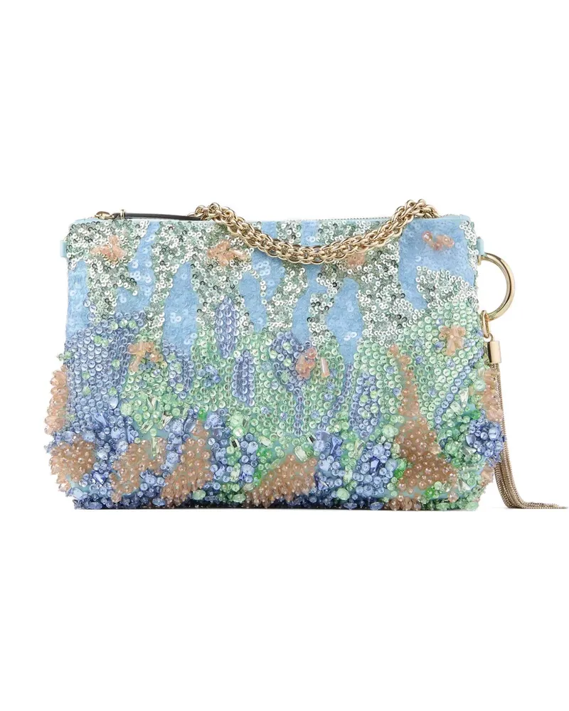 Jimmy Choo Callie crystal-embellished clutch bag - Blau Blau