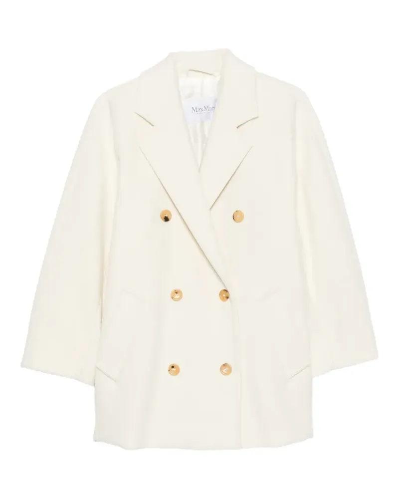 Max Mara double-breasted notched-lapels coat - Weiß Weiß