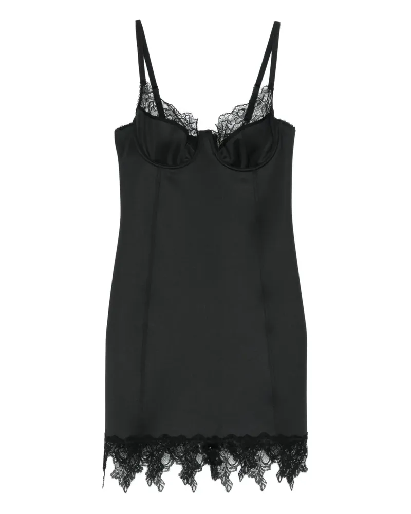 Blumarine Kleid mit Spitzendetails - Schwarz Schwarz