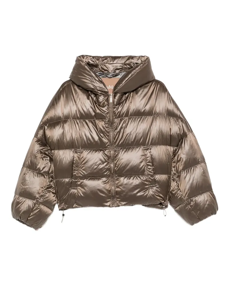 Max Mara Gesteppte Spaceca Kapuzenjacke - Braun Braun