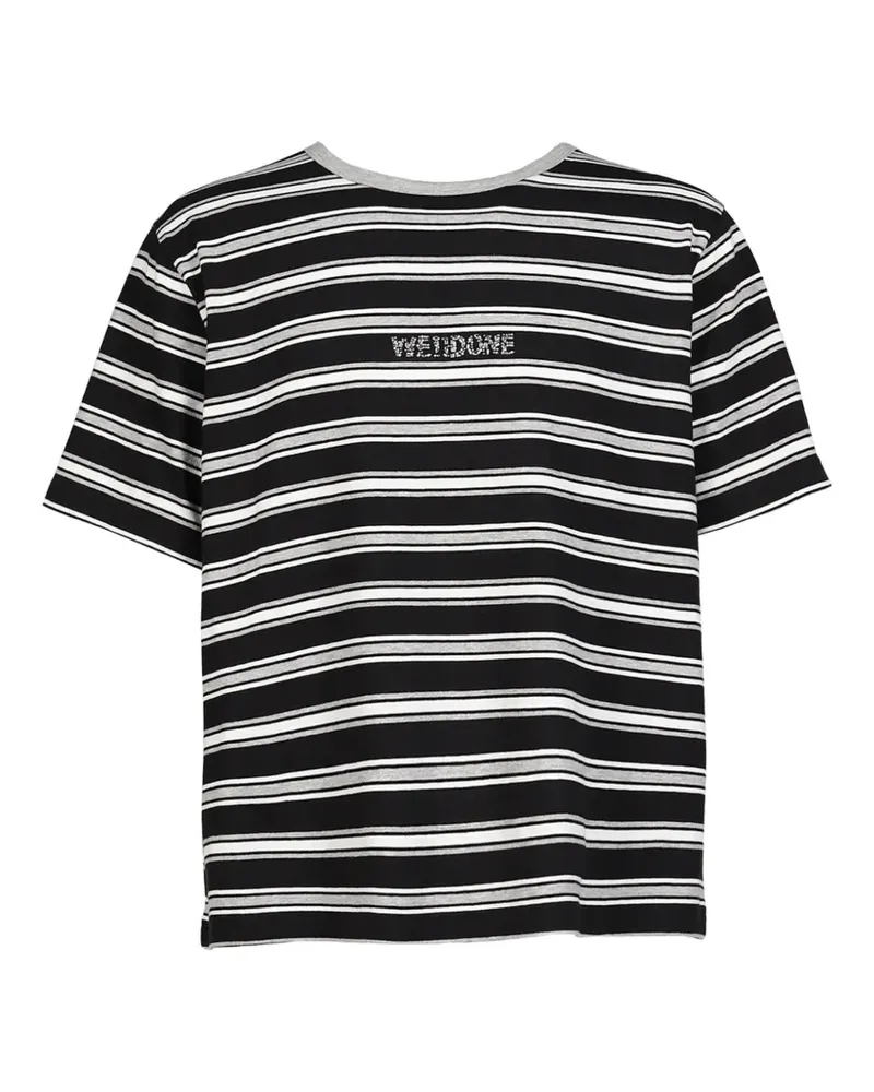 WE 11 DONE T-Shirt mit Strass - Schwarz Schwarz