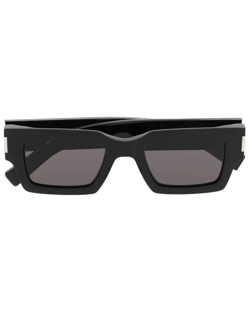 Saint Laurent SL 572 Sonnenbrille mit eckigem Gestell - Schwarz Schwarz