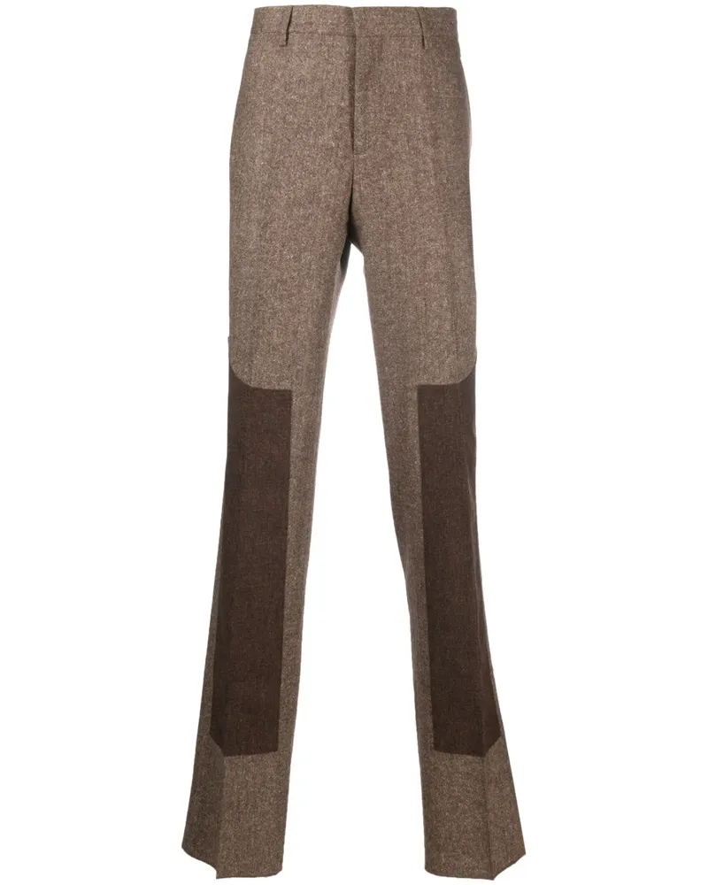 Moschino Klassische Hose mit Einsätzen - Braun Braun