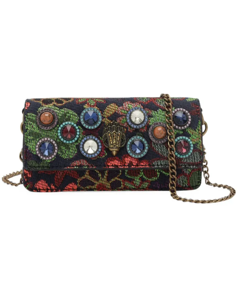 Kurt Geiger Shoreditch Umhängetasche aus Blumen-Jacquard - Blau Blau