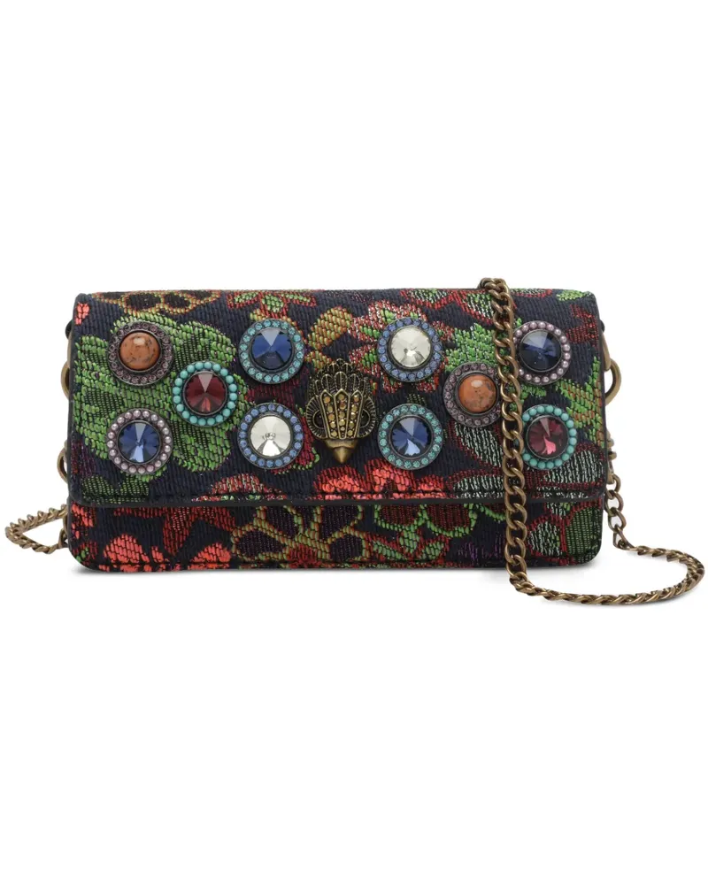Kurt Geiger Shoreditch Umhängetasche aus Blumen-Jacquard - Blau Blau