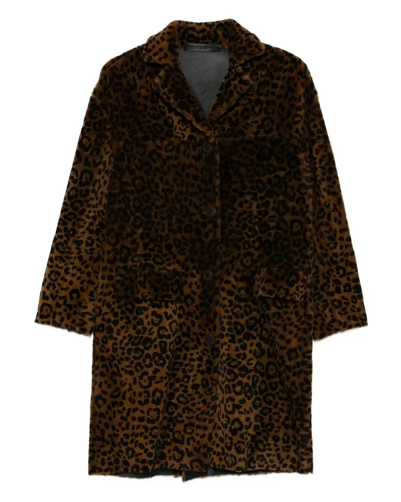 Salvatore Santoro Mantel mit Leoparden-Print - Braun Braun