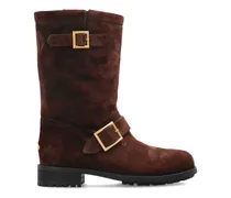 Bikerstiefel mit Schnallen - Braun