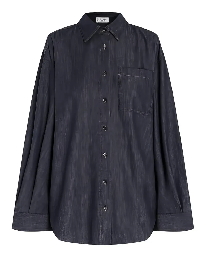 Brunello Cucinelli oversized button-down shirt - Blau Blau