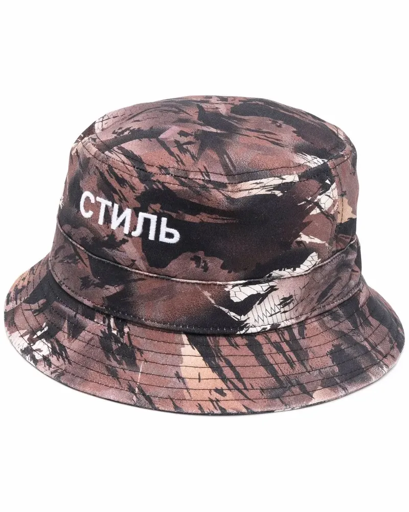 Heron Preston Fischerhut mit Camouflage-Print - Braun Braun
