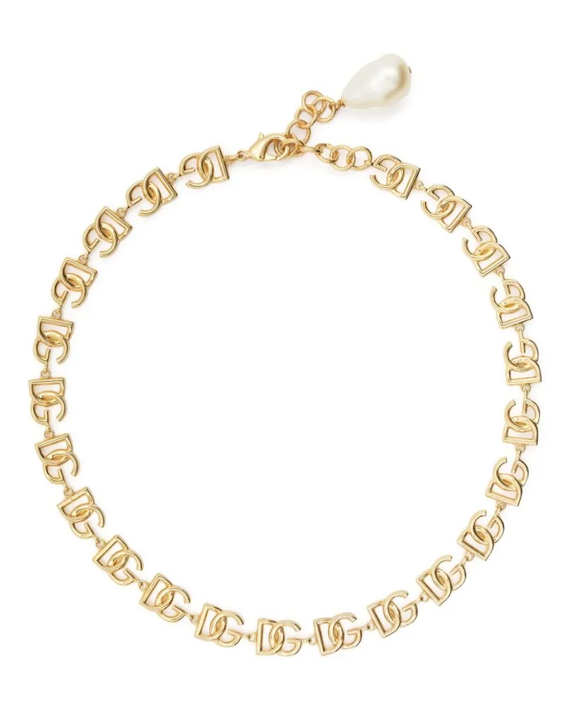 Dolce & Gabbana Halskette mit DG - Gold Gold