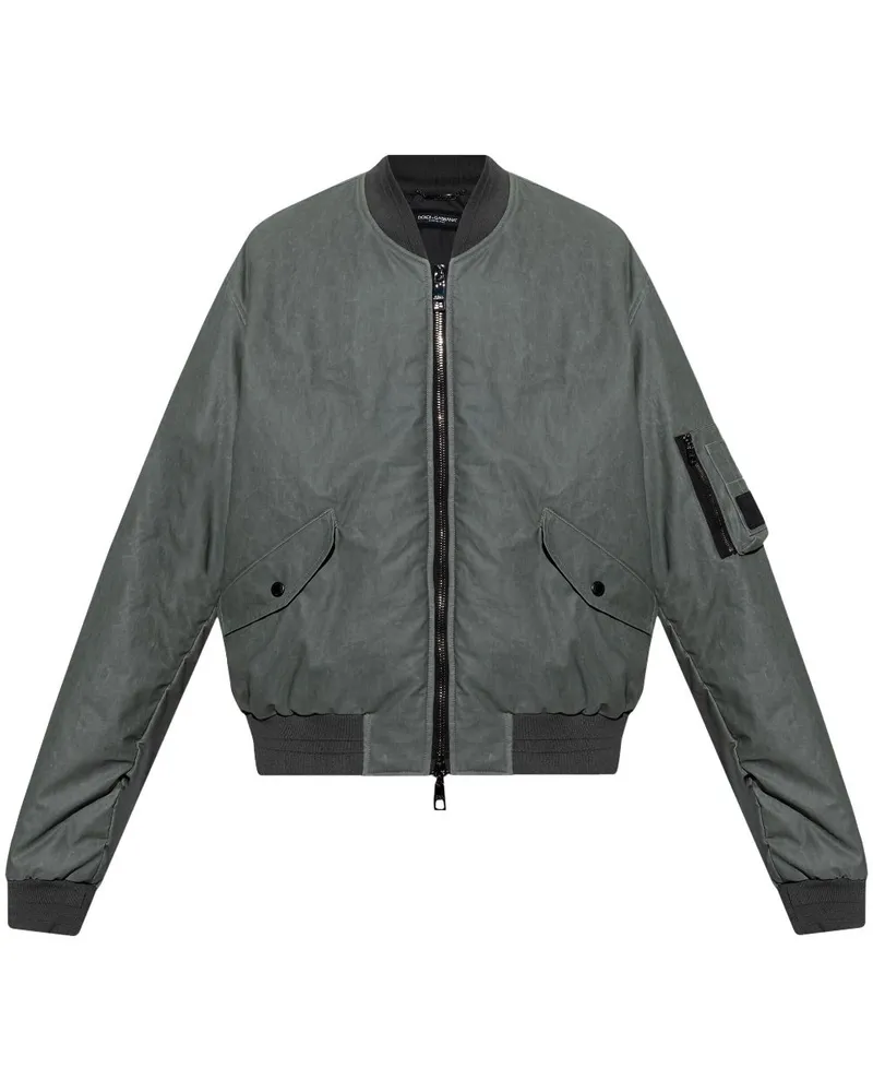 Dolce & Gabbana Classic Flight Bomberjacke - Grau Grau