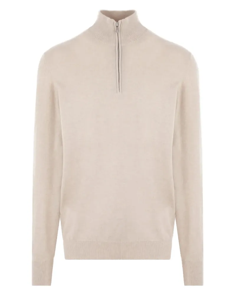 Brunello Cucinelli Pullover mit Reißverschluss - Nude Nude