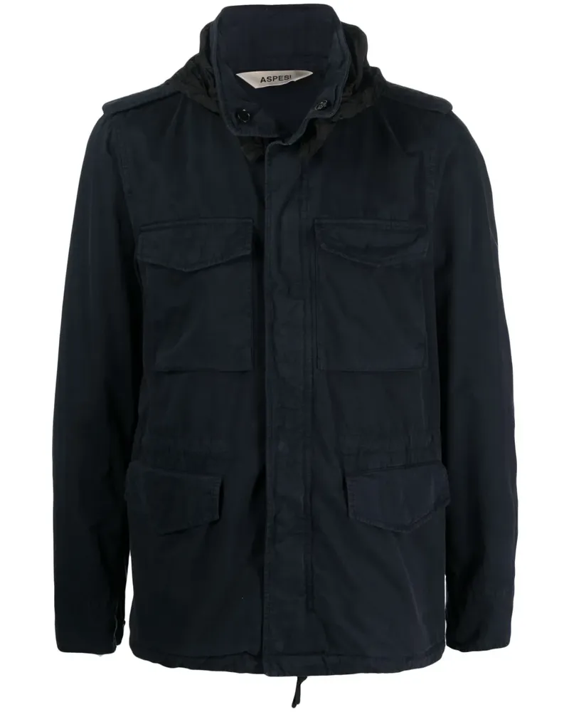 ASPESI Jacke im Military-Look - Blau Blau