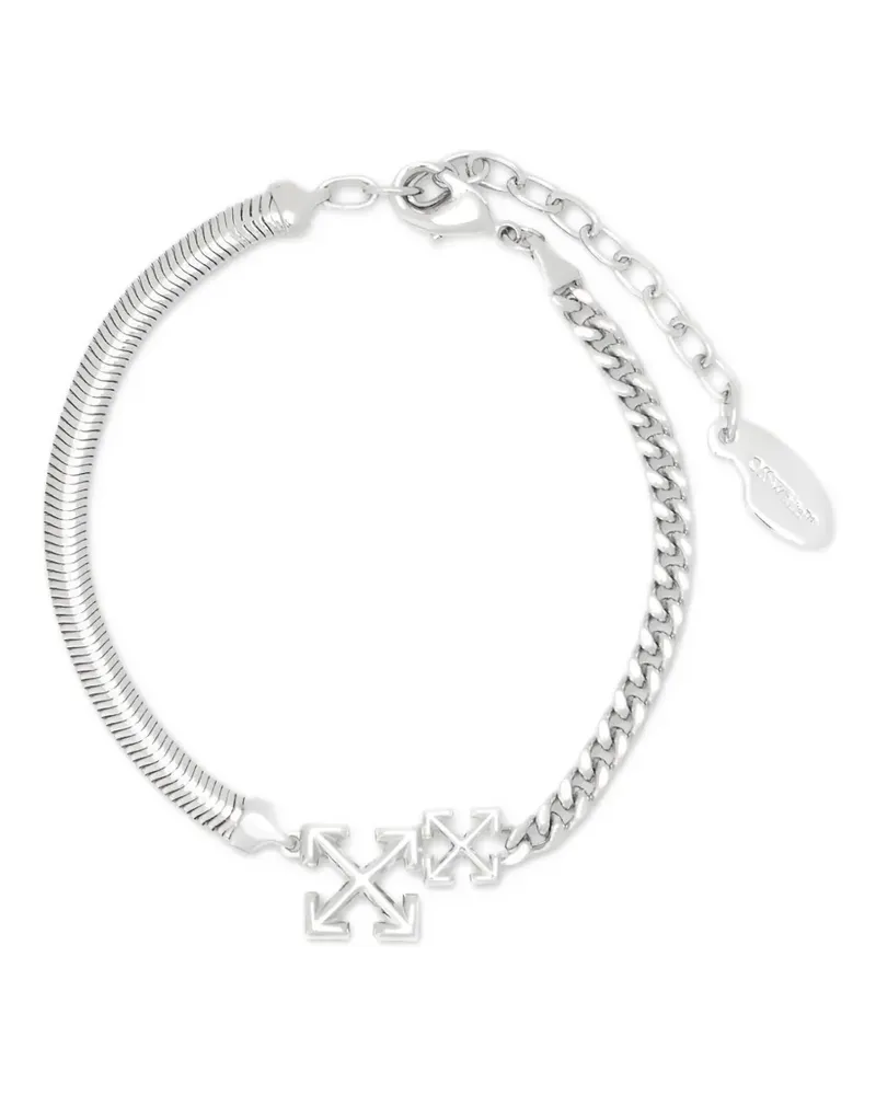 OFF-WHITE double-Arrow chain bracelet - Silber Silber