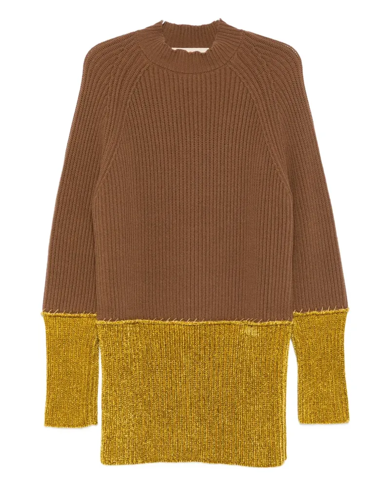 Marni ribbed colour-block sweater - Braun Braun