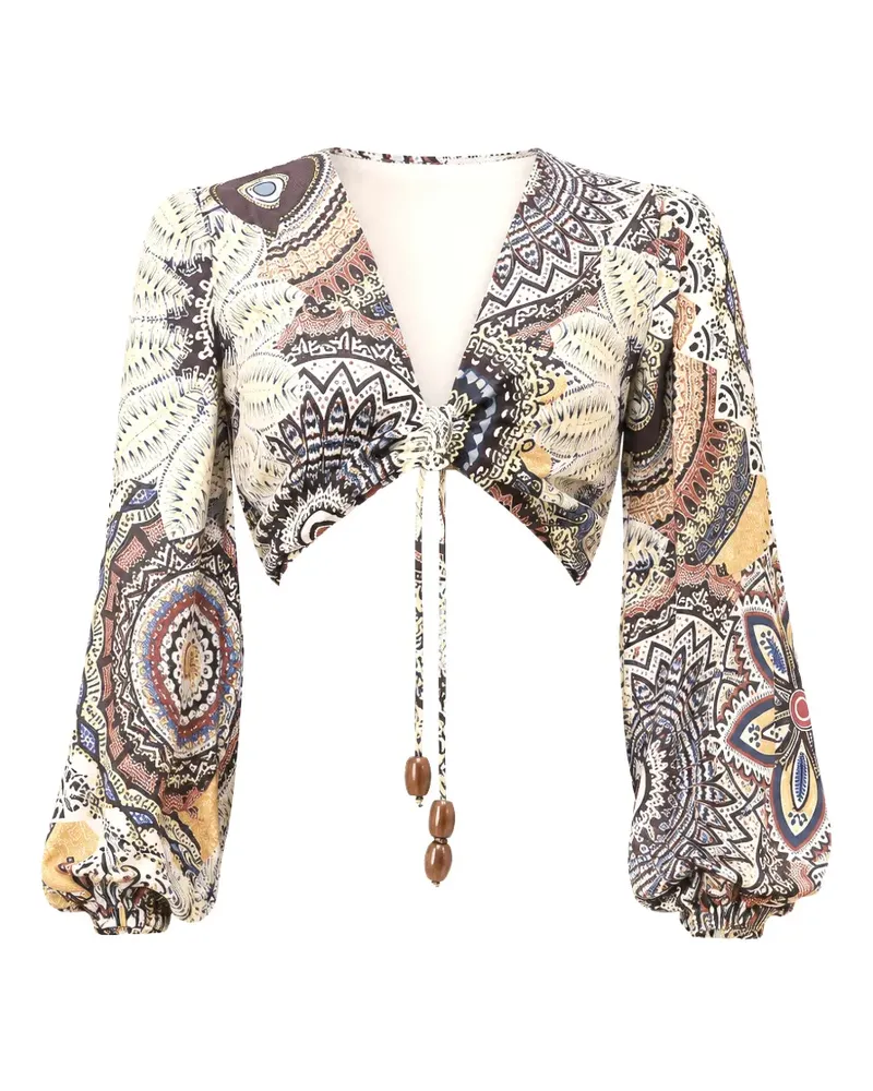 Alexis Colmar medallion-print top - Nude Nude