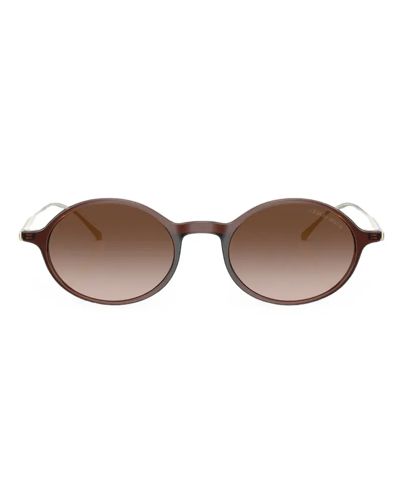 Giorgio Armani Sonnenbrille mit rundem Gestell - Braun Braun