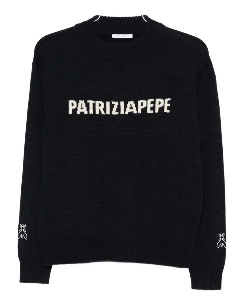 Patrizia Pepe Pullover mit rundem Ausschnitt - Blau Blau
