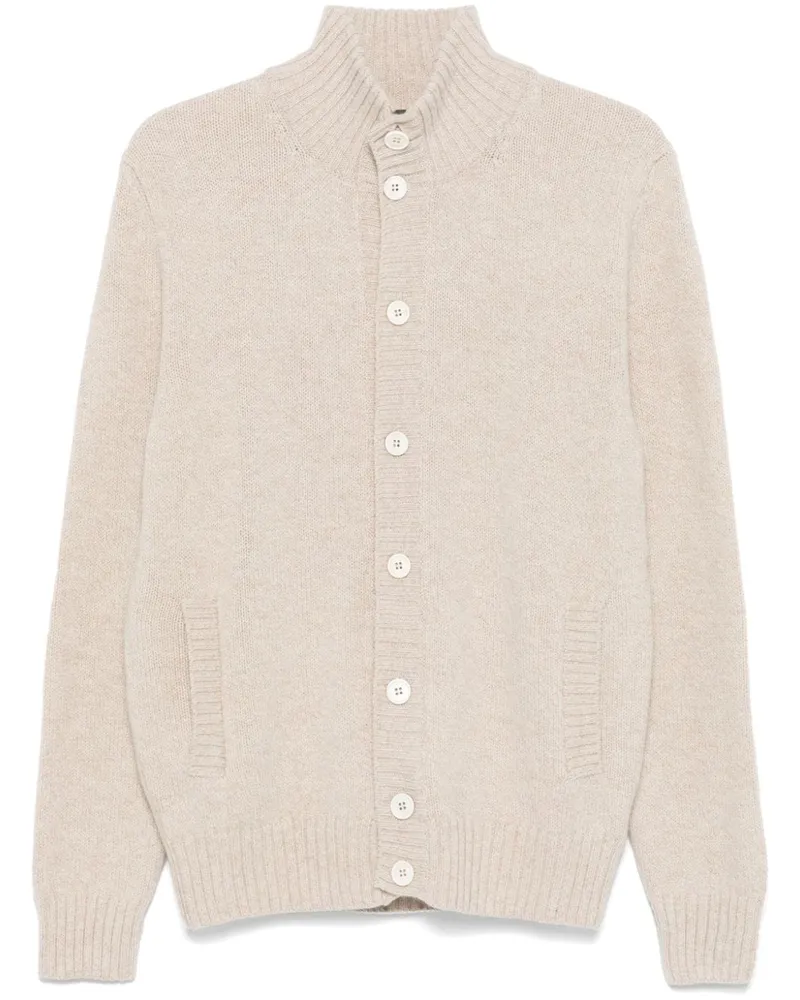 Zanone Klassischer Cardigan - Nude Nude