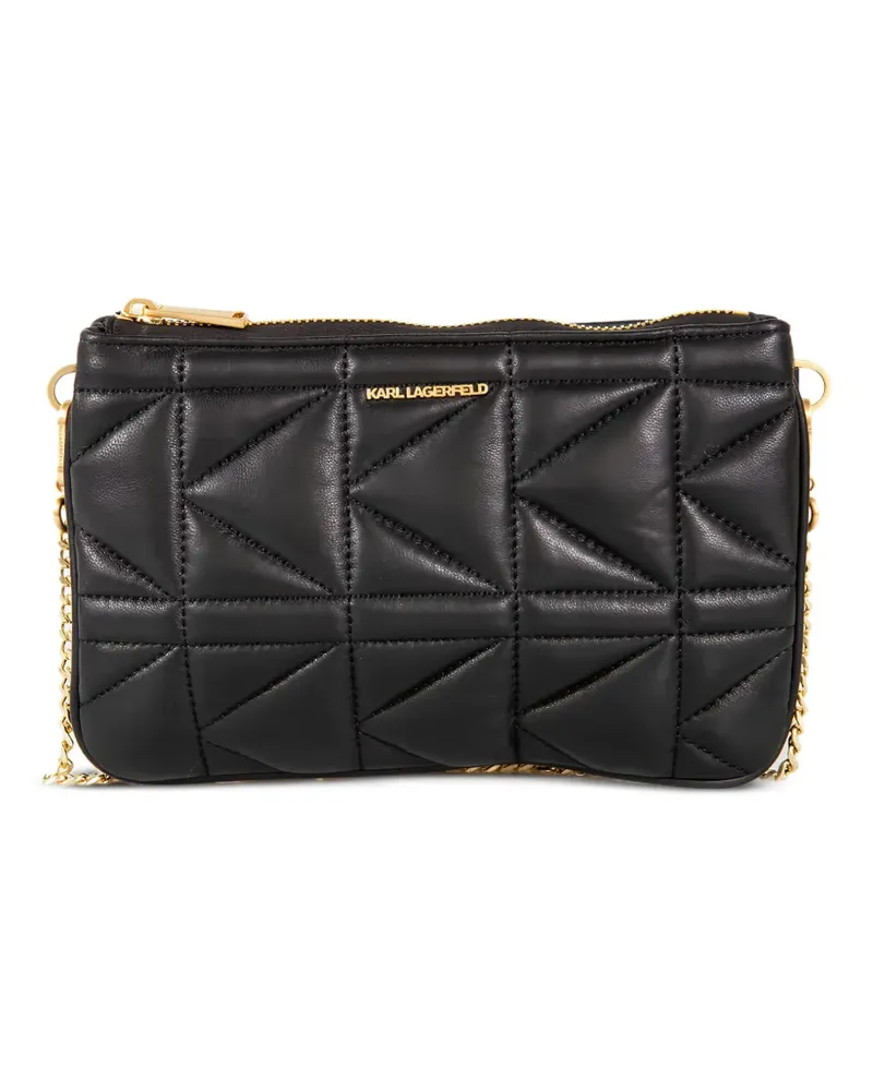 Karl Lagerfeld Gesteppte Schultertasche - Schwarz Schwarz