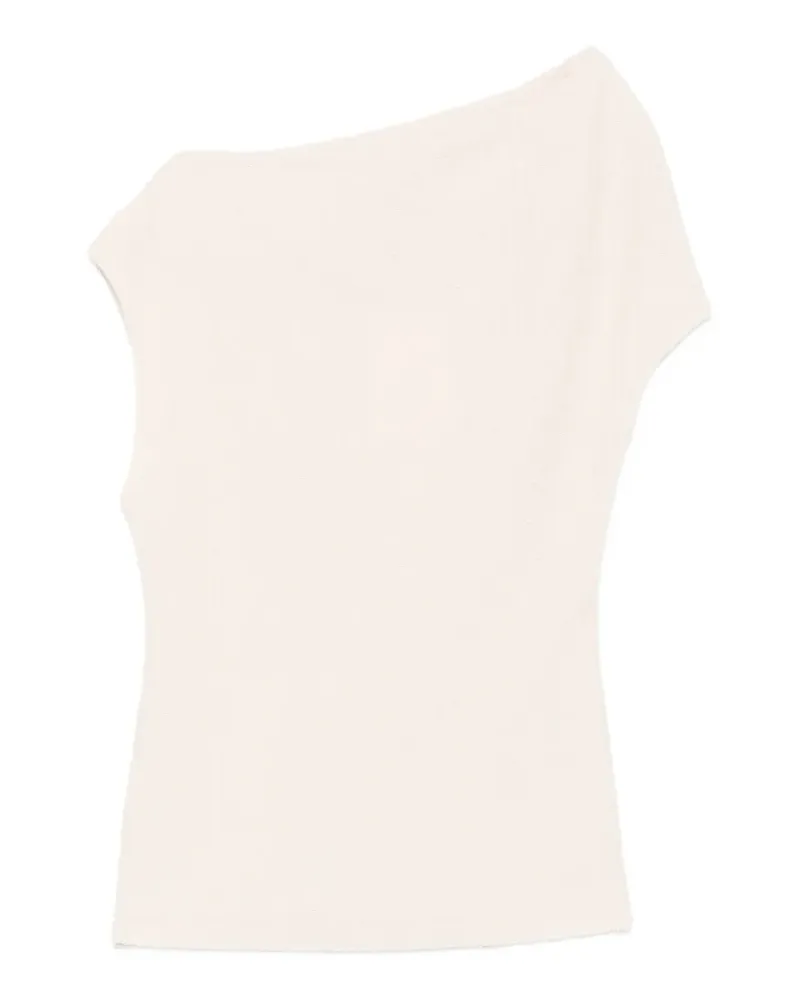 Totême Strukturiertes One-Shoulder-Top - Nude Nude