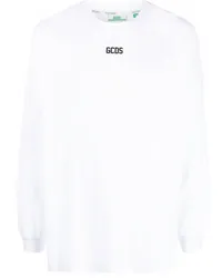 GCDS Langarmshirt mit Logo-Print Weiß