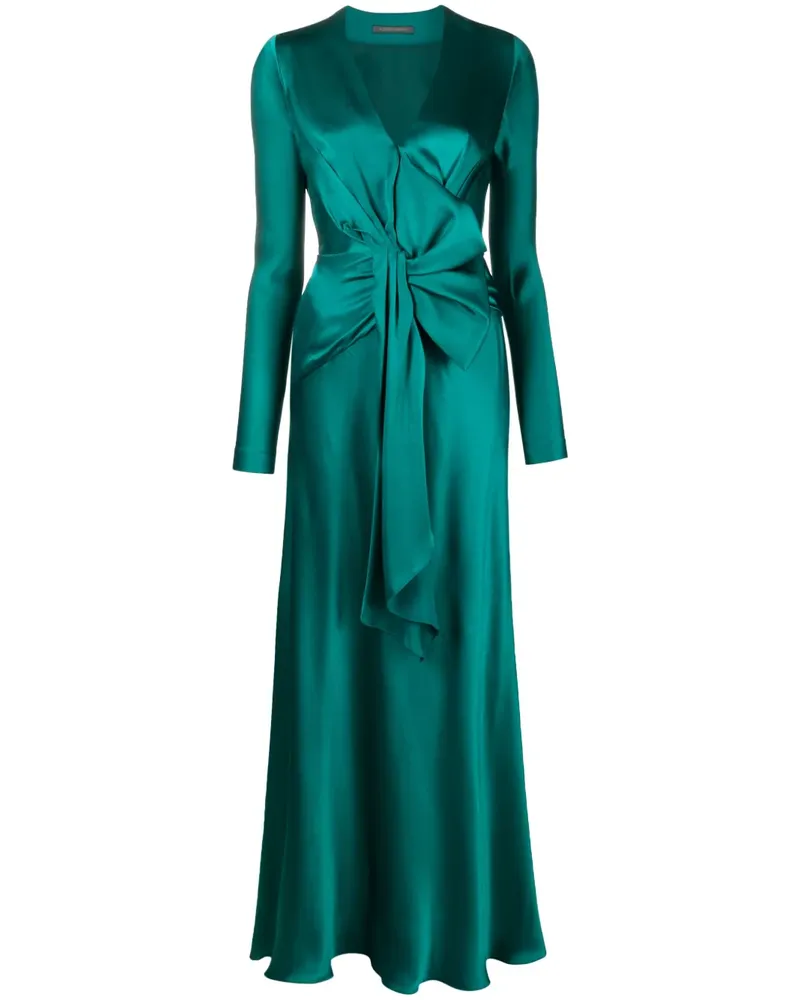 Alberta Ferretti Maxikleid aus Satin - Grün Grün