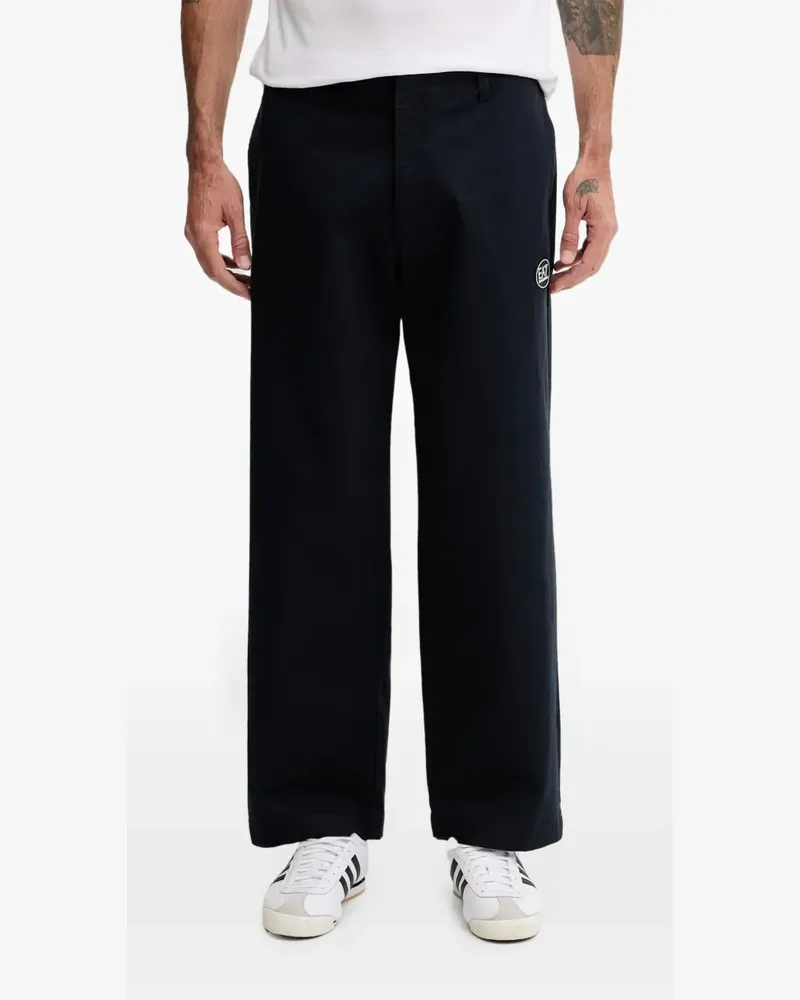 EA7 logo-patch trousers - Blau Blau