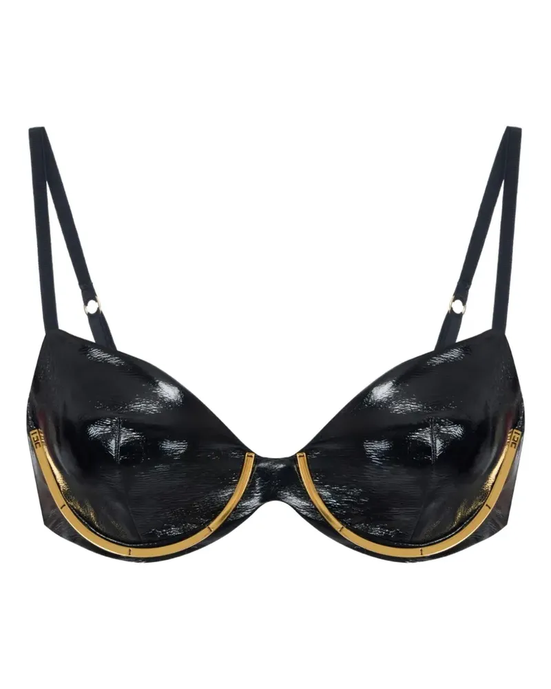 Elisabetta Franchi BH mit Schmucksteinen - Schwarz Schwarz
