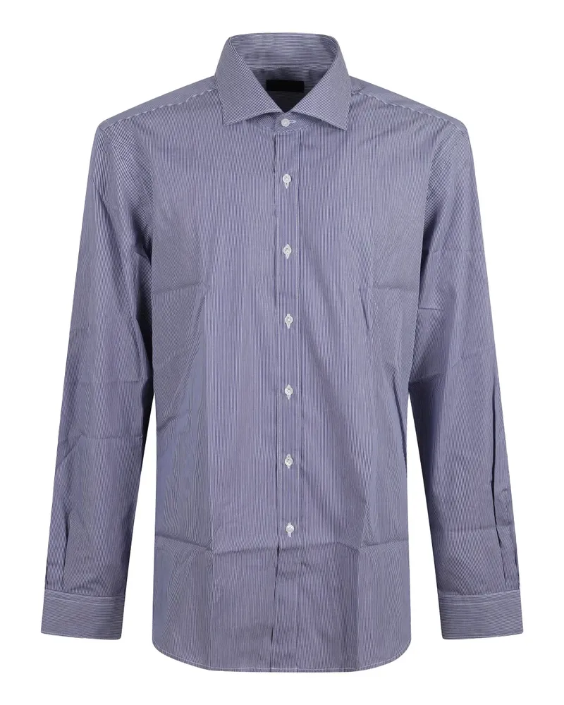 Fay striped-pattern long-sleeve shirt - Blau Blau