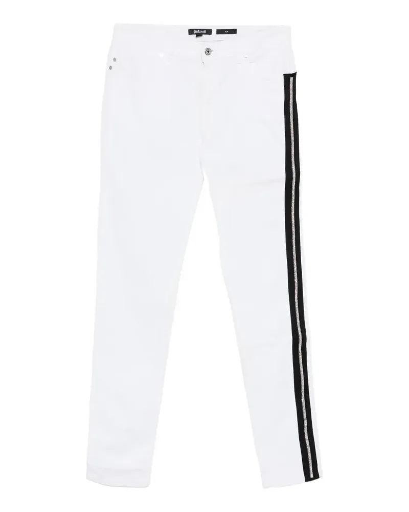 Just Cavalli strass-embellishment jeans - Weiß Weiß