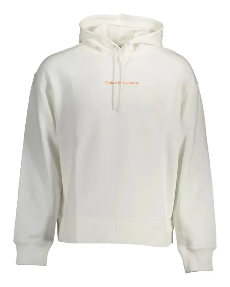 Calvin Klein graphic-print cotton hoodie - Weiß Weiß